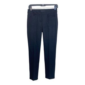 Theory Womens 00 Ponte Knit Mid Rise Skinny Legging Pants Black USA